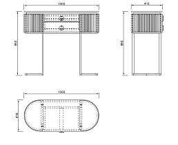 77IP-GD010-KONS Консоль LUCIANO 100*42*85см_s2