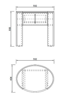 77IP-30300 Тумбочка 1 ящик темный шпон 59*42*55см_s2