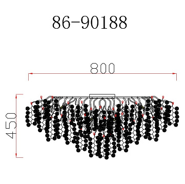 86-90188 Люстра Тенера (Tenera) круглая золото d80*h40см_s2