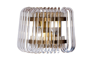 92EL-YG60833-2W  Бра латунь, стекло прозр. 30*h22см_s2