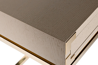 46AS-D4084-TP Стол письменный светлый шпон/золото 130*50*78см_s2