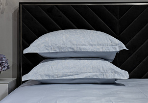 130HB-00037 Простыня на резинке сатин голубой 180*200*30_s2