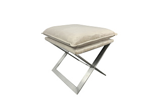 N-OT-188 BG SL Банкетка велюр бежевый/хром 47*45*46см_s2