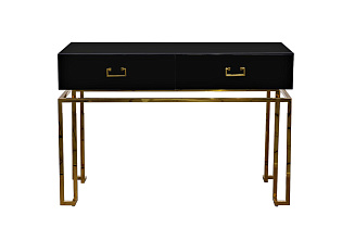 KFG058 Консоль черная 2 ящика  120*42*77см_s2
