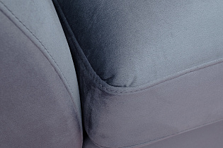 Диван Аннет(Annette) трехместный без мех,велюр сапфир Colt1006/хром 250*100*95_s2