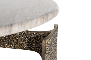 69-23305 Стол журнальный мраморный d60*63см_s2