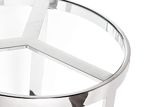47ED-ET031	Стол журнальный прозр.стекло/хром d.50*55см_s2