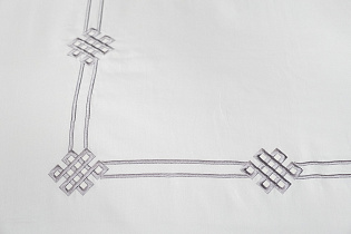 175SMR-17503 Комплект постельного белья с вышивкой Арктик, серый, Семейный (145*210-2шт)_s2