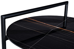 30B-872 BL Стол журнальный d80*45 с полкой, черный_s2