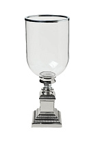 2K38906-MS Ваза-подсвечник стеклянная с метал.основанием 18х18х47см_s2