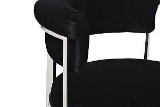 GY-B8216-BL Стул барный, велюр черный/хром  49*55*85см_s2