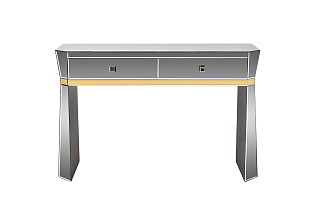 KFG125 Консоль 2 ящика с золотистой отделкой 120*42*79см_s2