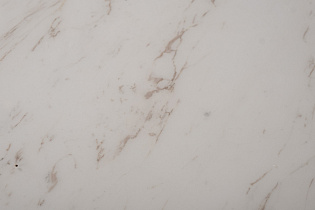 160KD-60090 Стол обеденный, мрамор Volakas, экокожа бежевая d160*75см_s2