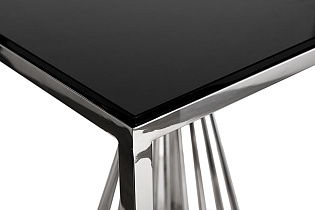 13RXET8083M-SILVER Стол журнальный стекло черн/серебро 38*38*50_s2