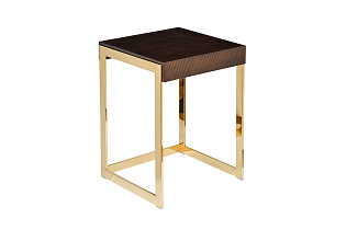 84HB-13STOL/ZH Стол журнальный тиковый шпон/лак, золото 45*45*60см_s2