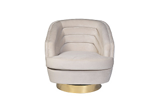 87YY-19388 CRE Кресло вращающееся, велюр кремовый 90*88*84см_s2