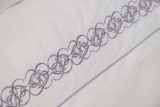 130HB-00711 Комплект наволочек сатин вышивка Фиори,сиренево-белый, 50*70см (2шт)_s2