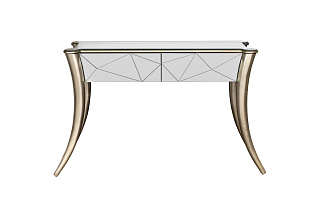 KFC665 Консоль зеркальная 2 ящика 132*45*82см_s2