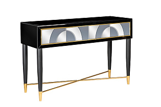 KFG122 Консоль 2 ящика зеркало двухцветное 120*42*75см_s2