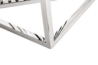 13RXET8082L-SILVER Стол журнальный стекло черн./серебро 38*38*70_s2