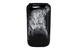 71PN-5187 Ваза стеклянная серо-черная 19*19*29см_s2