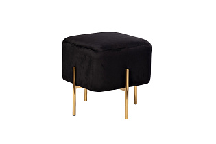 76AR-732BAN-CHERN Банкетка велюр черный/золото 42*42*44см_s2
