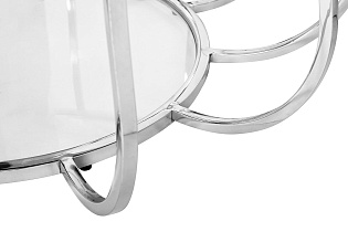 13RXCT4033-SILVER Стол журнальный стекло прозр./серебро d100*45_s2