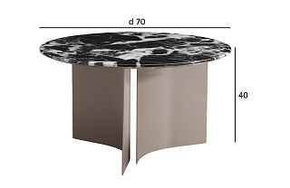 57EL-10311 Стол журнальный черный d70*40см_s2