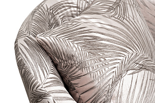 Кресло Верона(Verona) вращающееся,вельвет принт листья Valdes110-BEG/бронза 70*77*80см_s2