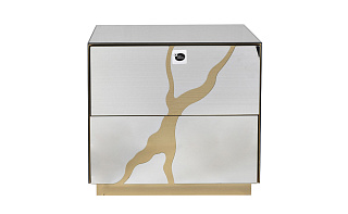 KFG199 Тумба зеркальная с золотым декором 61*42*59см_s2