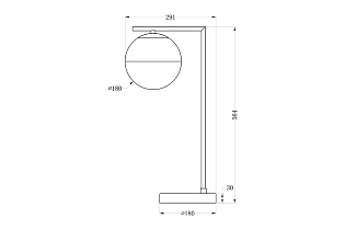 22-88228 Лампа настольная металл цвет золото d45*55см_s2
