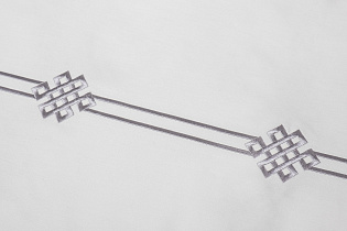 175SMR-17503 Комплект постельного белья с вышивкой Арктик, серый, Семейный (145*210-2шт)_s2