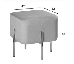 76AR-732BAN-CHERN Банкетка велюр черный/золото 42*42*44см_s2