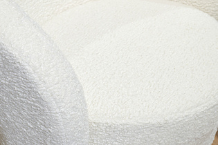 Кресло Napoli вращающееся, иск.мех кремовое Sheepskin 76*76*76см_s2