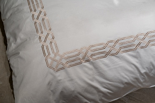 175SMR-17504 Комплект постельного белья с вышивкой Паллада, золотой, Двуспальный евро (200*220)_s2