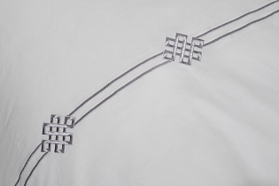 175SMR-17503 Комплект постельного белья с вышивкой Арктик, серый, Семейный (145*210-2шт)_s2