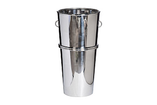 13RXFP3117-SILVER Кашпо высокое напольное цвет серебро d35*70см_s2