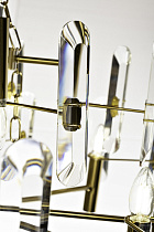 92EL-YG60400-8+4P Люстра потолочная латунь, стекло прозр. d80 h.100см_s2