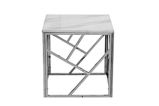 GY-ET2051214BLSM Стол журнальный иск.мрамор/темн.хром 50*50*50см_s2
