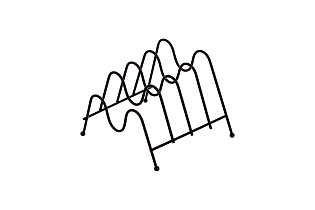 244-121 Подставка для тарелок на 4 шт, черная 20*19 см_s2