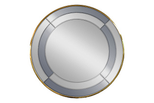 KFG091 Зеркало в двухцветной зеркальной раме/золото d91см_s2