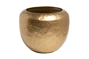 ZS2063-33GL Кашпо с фактурной поверхностью  золото d40*33см_s2