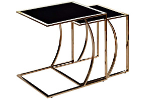 13RXNT5076L-GOLD Стол журнальный 50*45*49 черный/розовое золото_s2