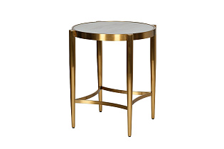 19-OA-6432 Стол журнальный со стекл.столешниц. под мрамор d55*60_s2