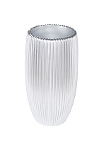 ZS2062-19SL Кашпо серебристое с полосками d26*49см_s2
