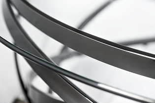 GY-CT8402BL Стол журнальный стекло прозр/темн.хром d120*40см_s2