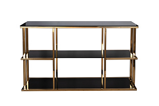 46AS-CST4616-GOLD Консоль золотистая/темн.ст. 140*40*80см_s2