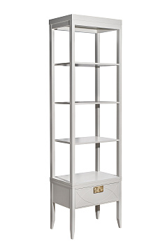 151SV-000017 Шкаф-витрина открытый бежевый 60*158*40см_s2