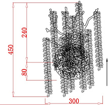 86-70613 Бра 30*45см, металл цвет серебро_s2