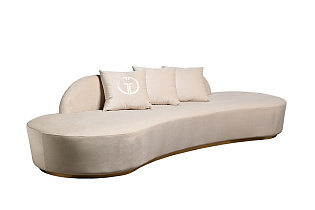 87YY-DIV2262 Диван Леа (Lea) трехместный, велюр кремовый 290*112*75см_s2